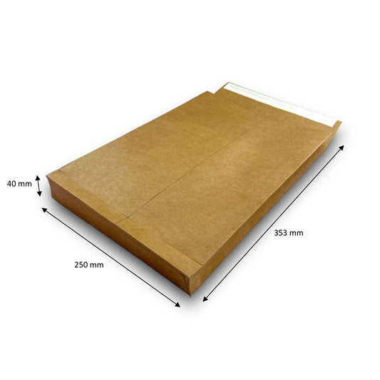 353x250x40 mm Faltentaschen DIN B4 - deinefairpackung